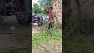 Chaff Cutter Operating With Tractor Shaft System shorts [upl. by Elburr422]