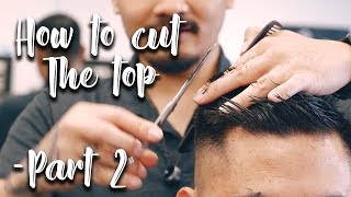 How to Cut a REGULAR Haircut on Top [upl. by Odranreb320]