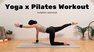 30 MIN YOGA x PILATES WORKOUT  Core Legs amp Arms – optional Wrist WeightsBala Bangles [upl. by Siram]