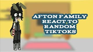 Afton Family react to random tiktoks [upl. by Petronilla]