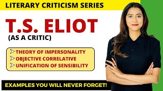 TS Eliot  Most Important Critical Terms  Literary Criticism  Sunaina Jethani [upl. by Manda]