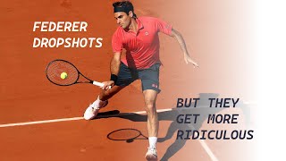 Roger Federer Drop Shots but they get more Ridiculous [upl. by Brieta]