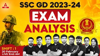 SSC GD Exam Analysis 2024  SSC GD 20 Feb First Shift Paper Analysis  SSC GD Analysis 2024 [upl. by Anuahsed]