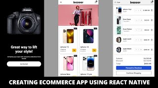 Creating an ecommerce app using react native for android and ios [upl. by Butta]