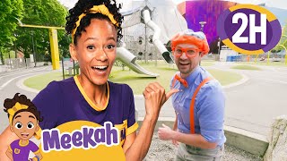 Blippi amp Meekah Climb the Space Needle  2 HR OF MEEKAH  Educational Videos for Kids [upl. by Coonan]