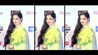 Evergreen Rekha Looks Stunning at Filmfare Awards 2016 [upl. by Salmon]