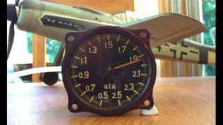 Focke wulf 190 D9 Cockpit Supercharger pressure gauge Luftwaffe ladedruckmesser [upl. by Buskus647]