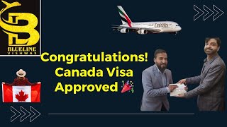 Congratulations for your Canadian tourist visa from BLUELINE Vishwas call 097806 30000 [upl. by Nuahsar]