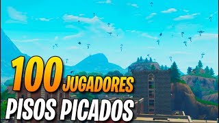 100 jugadores en PISOS PICADOS FORTNITE Battle Royale Partidas Privadas [upl. by Siseneg]