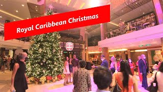 Royal Caribbean Christmas Holiday Cruise Décor Events amp Themed Food [upl. by Luciana]