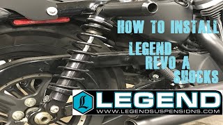 How to Install Legend Revo A shocks on a Harley Davidson Sportster with Bung King shock sliders [upl. by Eenehs]