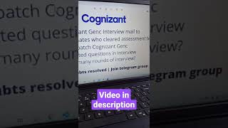 Cognizant Genc interview mail [upl. by Uv]