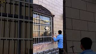 Process of dismantling the facade window frame [upl. by Thursby225]