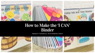 How to Make the I CAN Binder aka Busy Book  Tuesday Tutorials  DIY Binder for PreK [upl. by Nance]