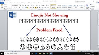 How to Fix Emojis Not Showing In MS Word 2010  Windows 10 [upl. by Enilesor]