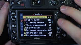 How To Find amp Adjust AF  Auto Focus Settings NIKON D300 [upl. by Keese]