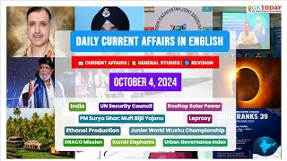 04 October 2024  Current Affairs in English by GKTODAY 🎯 [upl. by Eurydice]