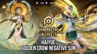 New Skin Haiyue Golden Crow Negative Sun  Honor Of Kings [upl. by Adelaide561]