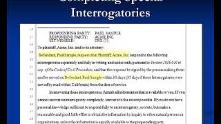 Introduction to Discovery Part 6 Propounding Special Interrogatories [upl. by Wycoff]