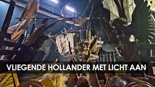 Eftelingattractie De Vliegende Hollander met de noodverlichting aan [upl. by Dimmick]