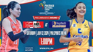 CIGNAL vs CAPITAL1  Full Match  Preliminaries  2024 PVL Reinforced Conference [upl. by Lenee238]