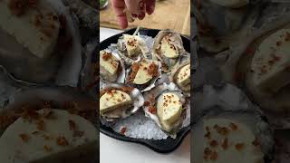 Charbroiled Oysters with Garlic Butter and Parmesan mediterraneanrecipe mediterraneanfood food [upl. by Beilul]