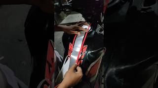 Honda sp shine sticker modified automobile bikestickering shorts viralshort dwrapping [upl. by Ansel48]