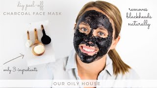 DIY Charcoal PeelOff Mask to Remove Blackheads [upl. by Potts]