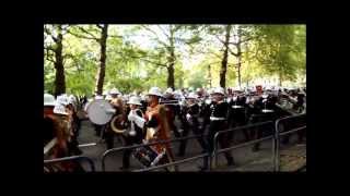 Massed Bands of HM Royal Marines 060612 Birdcage Walk [upl. by Neb]