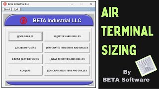 Air Terminal Sizing By BETA Software In HVAC  hvac  diffusers  revitmep  mep [upl. by Cathy]