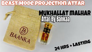 Mukhallat Mahlar Attar By Bankaa  Beast Mode Projection Attar  24 hrs Plus Lasting  attar [upl. by Ewan]