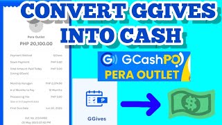 EASY WAY TO CONVERT GCASH GGIVES INTO CASH  HOW TO CONVERT GGIVES LOAN INTO CASH [upl. by Nnylacissej]