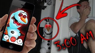 CALLING OLAF FROM FROZEN ON FACETIME AT 3 AM DO NOT TRY THIS HE TRAPPED ME IN THE CLOSET [upl. by Kennan126]