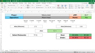 Project NBA Player Rebounds With Excel  Tutorial [upl. by Sawyere925]