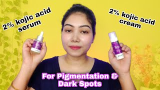 The Derma Co 2 Kojic Acid Cream Vs The Derma Co 2 Kojic Acid Serum Review For Hyperpigmentation [upl. by Adnohs]