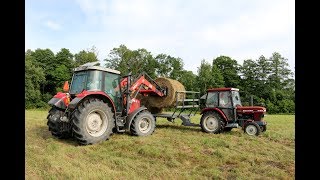 Zwożenie belek  Sianokosy cz 3  Lato 2017  Massey Ferguson  Sony as200v  HD [upl. by Merl]