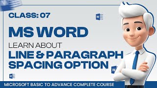 Line and Paragraph Spacing Option in MS Word  Class 07  UrduHindi [upl. by Erodoeht824]