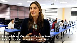 SEGE Visita de la secretaria de educación de Puebla y del SNTE nacional al IPMP 720p [upl. by Ecirted]