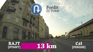 31 Wizz Air Budapest FĂŠlmaraton Ăştvonalfilm  31 Wizz Air Budapest Half Marathon course movie [upl. by Dryden]