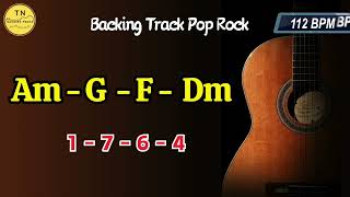 Rock Backing Track A Minor  Am G F Dm  TN Guitar Backing Track [upl. by Kcinnay]