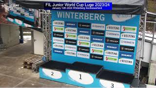 Winterberg 4 FIL Junior World Cup Luge 202324 [upl. by Mccallum233]