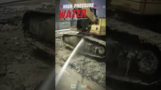 Cleaning the excavator with high pressure water Satisfying jobs and machinery in the world shorts [upl. by Chaddie]