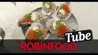 ROBINFOOD  Tártaro de ostras atún y salmón  Salmón ahumado con crema de raifort [upl. by Ring]