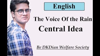 The Voice Of the Rain  Central idea of the poem  The Voice Of the Rain In Hindi class 11th [upl. by Osmund]