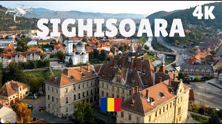 Sighișoara România  Cetatea Sighișoara  4K Ulta HD  Video cu Drona [upl. by Llenod]