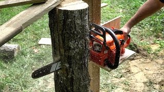 Making A Quick and Dirty VERTICAL Chainsaw Mill [upl. by Kendra]