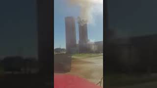 Grain Elevator Explosion in Lake Charles LA Dash Cam Footage November 10 2022 [upl. by Ivie716]