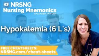 Hypokalemia 6 Ls Nursing Mnemonics Nursing School Study Tips [upl. by Yslek]