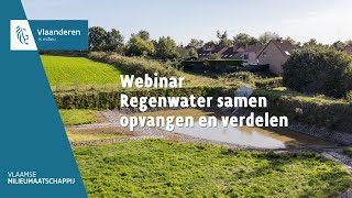 Webinar Regenwater samen opvangen en gebruiken [upl. by Einiffit]