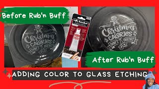 HOW TO APPLY RUB N BUFF TO ETCHED GLASS [upl. by Schouten507]